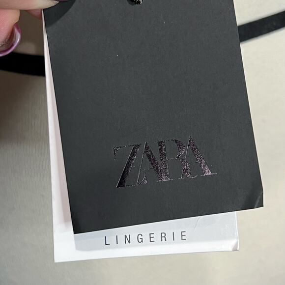 Zara Bralette Womens 32B Tan Floral Lace Strappy Romantic Sultry Lingerie Flirty - Picture 4 of 9